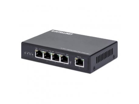 INTELLINET 4-Port Gigabit Ultra PoE Extender, 100m, 90W PoE