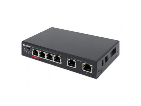 INTELLINET Switch 6-Port Gbps Ethernet PoE, 60w, 561686