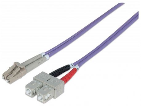 INTELLINET Fiber Optic, MM, LC/SC, 50/125, OM4, 2m, Violet 0001184032