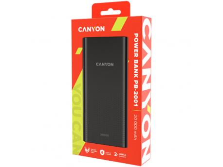 CANYON PB-2001 Powerbank 20.000mAh, Crni (CNE-CPB2001B)