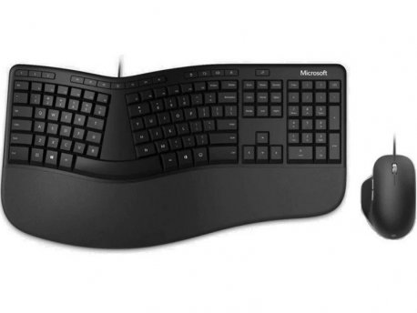 MICROSOFT Ergonomic Desktop, žična, crna (RJU-00013)