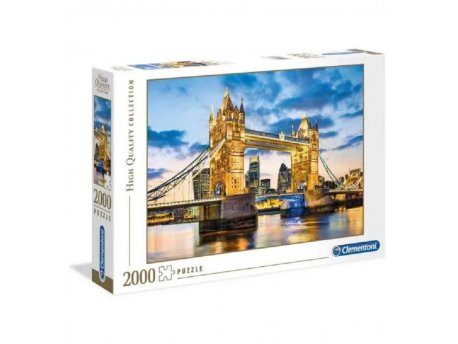CLEMENTONI Puzzle 2000 HQC tower bridge at dusk