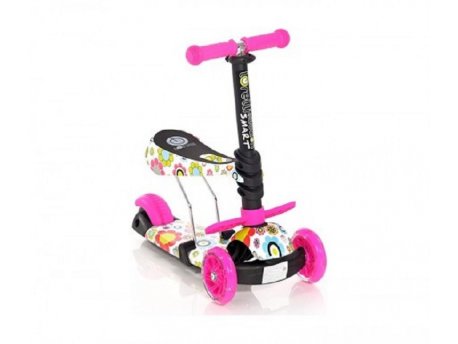 LORELLI BERTONI Trotinet Smart pink flowers