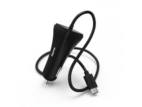 HAMA Auto Punjač, USB Tip-C, 3A, Crni