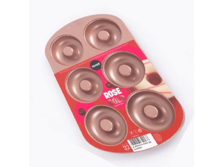 TEXELL Modla za krofne 6 rupa Rose Gold TPRG-K321