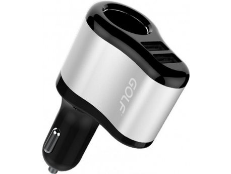 GOLF Auto punjač 2USB + utičnica  GF-C14