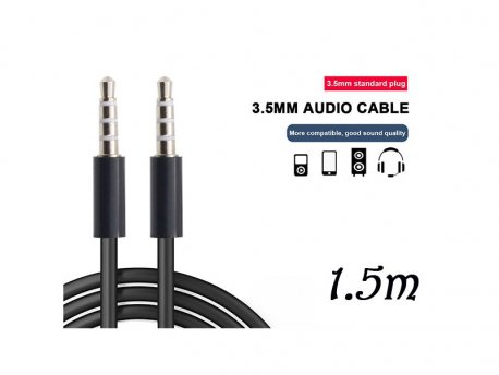 Xwave Audio kabl 3.5mm stereo (muški) na 3.5mm stereo (muški) AUX/1.5m dužina kabla/crni