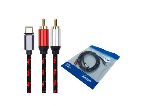 Xwave Kabl Tip C na 2 RCA, 1,5m duzine
