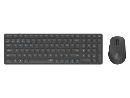 RAPOO 9700M Multi Mode Wireless US Combo set, tamno sivi
