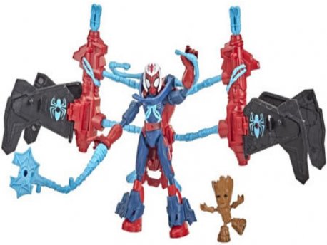 HASBRO Spiderman bend and flex spiderman space mission jet F3739