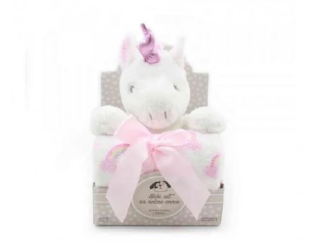 DEXY CO Sweet dreams baby set beli jednorog YD533706