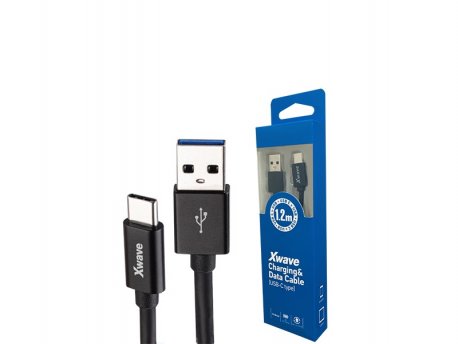 Xwave USB kabl TIP-C/USB 3.0 (tip A-muški) -USB 3.1 (TIP C-muški)/dužina 1,2m/crni pvc