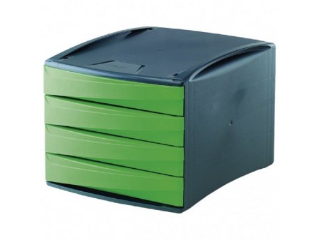 FELLOWES Kutija s 4 fioke crno-zelene 0019001