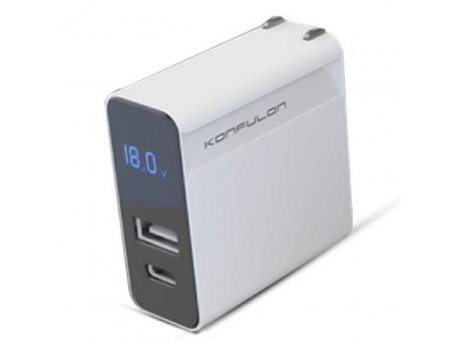 KONFULON C65Q KUĆNI PUNJAČ 18W BRZO PUNJENJE TYPE C + TYPE A