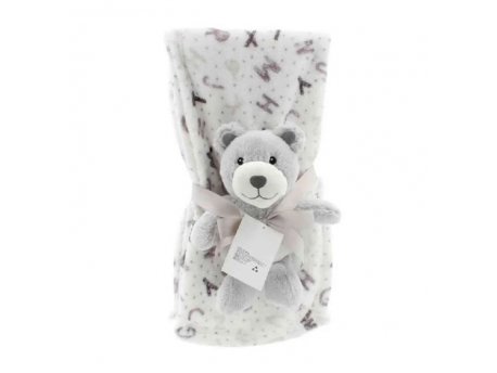 DEXY CO SWEET DREAMS baby set ABC ćebence meda, sivo