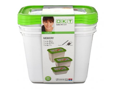 KEEEPER Set posuda 3/1 za čuvanje hrane Memory OKT