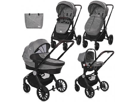 LORELLI BERTONI Ramon steel grey 3u1 (korpa+sportsko sediste + autosediste ) (2022)