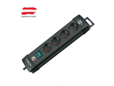 BRENNENSTUHL Razvodnik sa 4 mesta 1.8m 1.5mm2 + prekidač  5110014