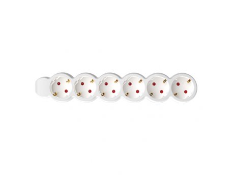 HOME Razvodnik sa 6 mesta 1.5m 1.0mm2 NV6/WH