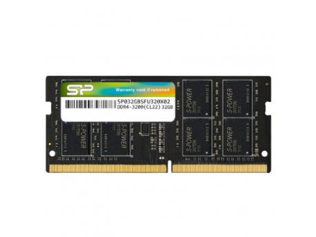 SILICON POWER SODIMM, DDR4, 32GB, 3200MHz SP032GBSFU320X02