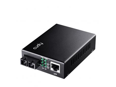 CUDY MC100GSA-20 Gigabit Ethernet 10/100/1000Mb/s Fiber single-mode konverter 1310nm dometa do 20km