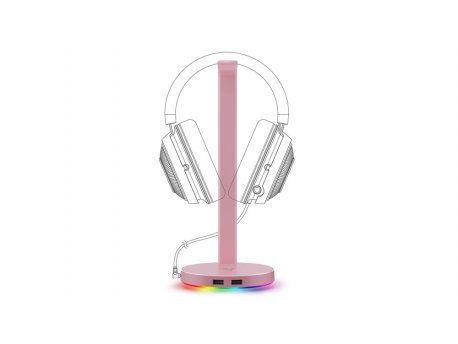 RAZER Base Station V2 Chroma Quartz - Headphone Stand with USB 3.1 and 7.1 Surround Sound