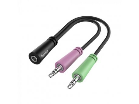HAMA Audio adapter 2x3-Pin 3.5mm (M)na 4-Pin 3.5mm (Ž) 200351