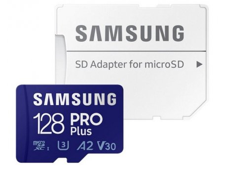 SAMSUNG PRO PLUS MicroSDXC 128GB U3 Blue + SD Adapter MB-MD128KA
