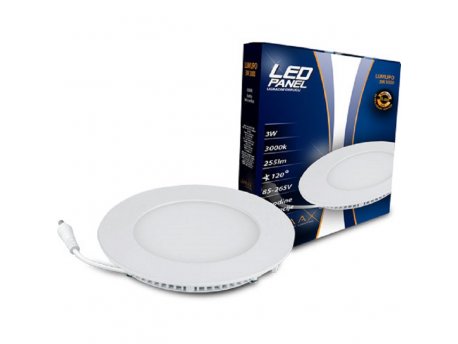 LUMAX LED panel ugradni okrugli – 3W 3000