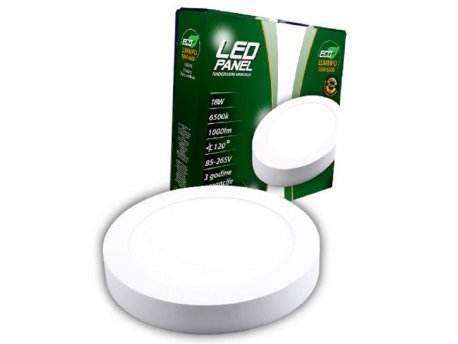LUMAX ECO LED panel nadgradni okrugli – 18W 6500