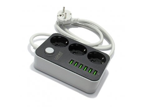 VELTEH Produžni kabl + 6 x USB LDNIO SE3631 1.6m 01R485