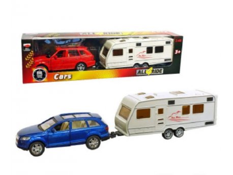 ED Metalni auto sa kamp prikolicom 1:48