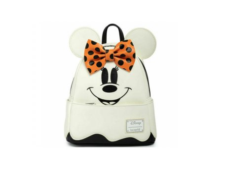 Loungefly Disney Ghost Minnie Glow In The Dark Cosplay Mini Backpack