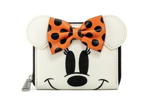 Loungefly Disney Ghost Minnie Glow In The Dark Cosplay Zip Around Wallet