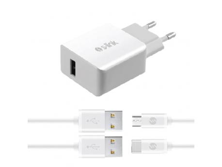 S-LINK Punjač za telefon 2xUSB Type C i Micro USB SW-C750, 18231