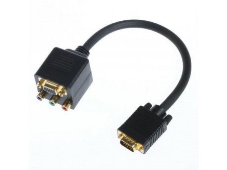 VELTEH VGA muški na VGA ženski + RGB HDA-700, 0VA004
