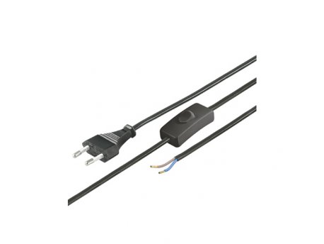 WENTRONIC Strujni kabel sa prekidačem 1,5m  N2K-BK/VDE