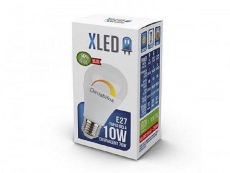 XLED E27 DIM 10W 3000K toplo bela sijalica