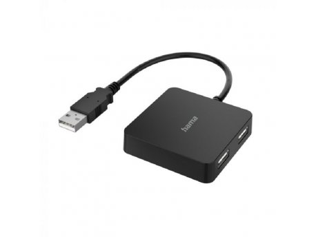 HAMA USB HUB 2.0, 4 Porta, 480 Mbit/S, Crni 200121