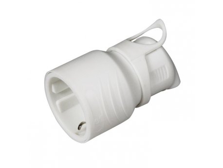 COMMEL Natikač Ugaoni Sa Uzemljenjem 16A 250V, Beli