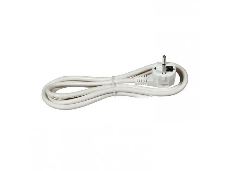 COMMEL Priključni Kabl 2,5 A 250 V, Beli, 2m H03VVH2-F 2x0,75