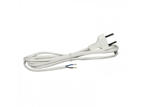 COMMEL Priključni Kabl 2,5 A 250 V, Beli, 3m H03VVH2-F 2x0,75