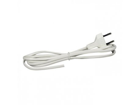 COMMEL Priključni Kabl 2,5 A 250 V, Beli, 3m, Bulk H03VVH2-F 2x0,75