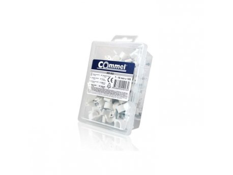 COMMEL Kablovske Obujmice 7-10mm, Bela 100 Kom