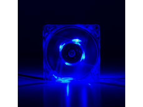 LOGILINK Ventilator 80x80x25 mm, 4x LED, plava