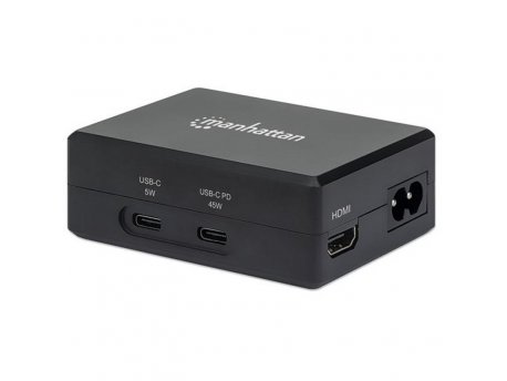 MANHATTAN Portable USB-C Desk Docking Station with PD Charging 130554