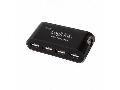 LOGILINK USB 2.0 HUB, 4-Port, crni
