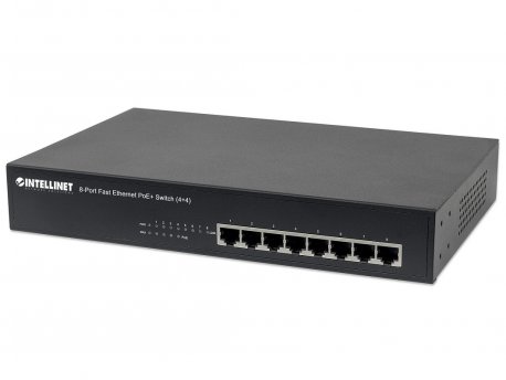 INTELLINET Switch 8-Port Fast Ethernet PoE