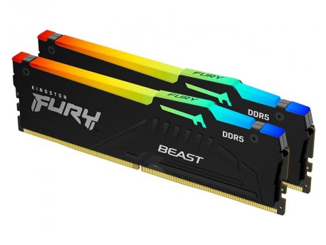 KINGSTON DIMM DDR5 64GB (2x32GB kit) 4800MT/s KF548C38BBAK2-64 Fury Beast RGB