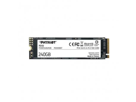 PATRIOT SSD M.2 NVMe 240GB Patriot P310 1700MBs/1000MBs P310P240GM28